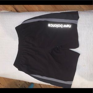 Black New Balance running shorts